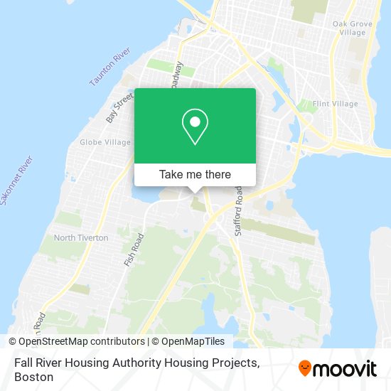 Fall River Housing Authority Housing Projects map