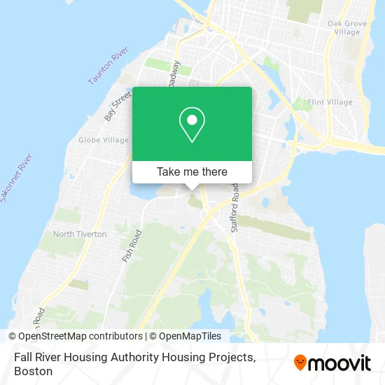 Mapa de Fall River Housing Authority Housing Projects