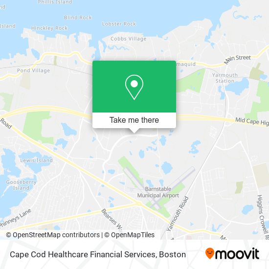 Mapa de Cape Cod Healthcare Financial Services