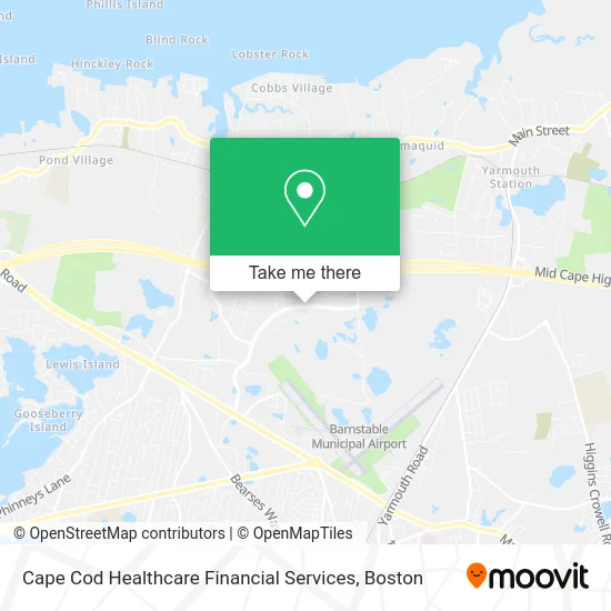 Cape Cod Healthcare Financial Services map