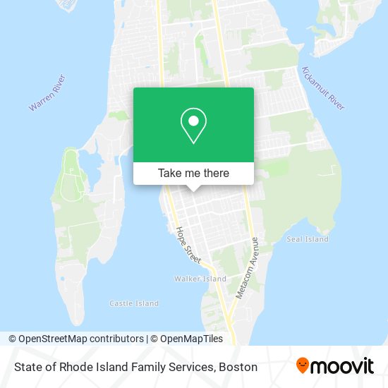 Mapa de State of Rhode Island Family Services