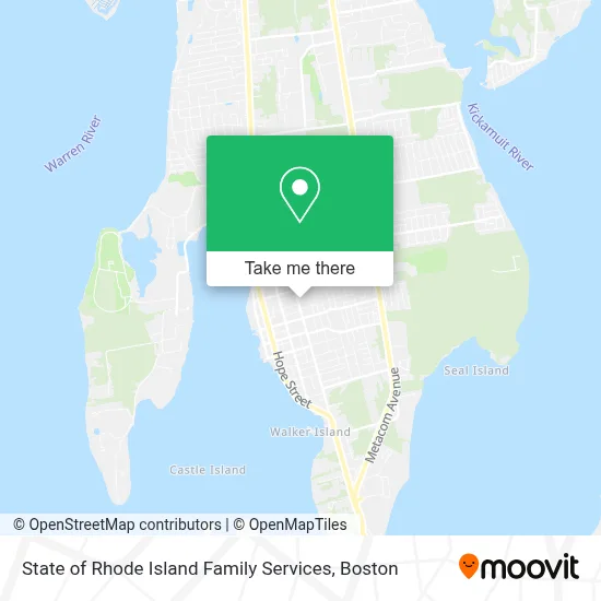 State of Rhode Island Family Services map