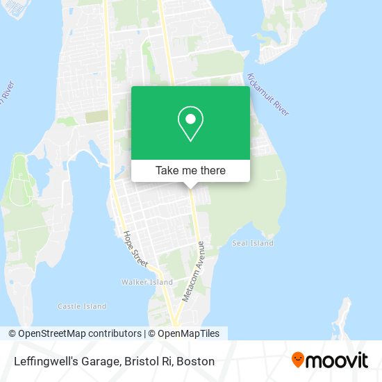 Mapa de Leffingwell's Garage, Bristol Ri