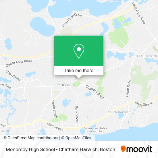 Monomoy High School - Chatham Harwich map