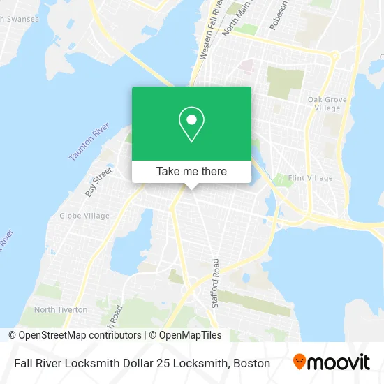 Fall River Locksmith Dollar 25 Locksmith map