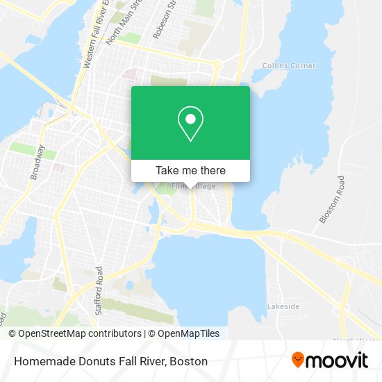 Homemade Donuts Fall River map