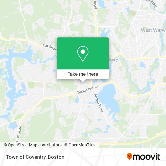 Mapa de Town of Coventry