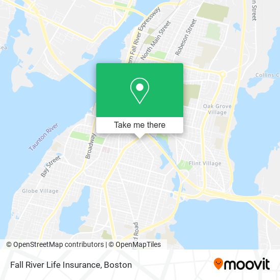 Fall River Life Insurance map