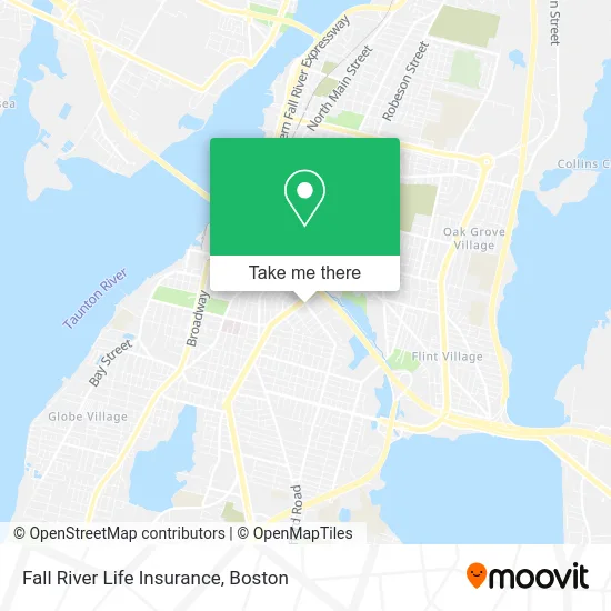 Fall River Life Insurance map