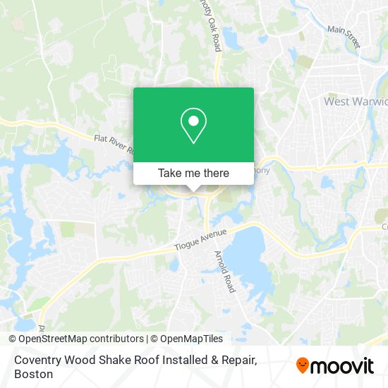 Mapa de Coventry Wood Shake Roof Installed & Repair