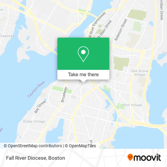 Mapa de Fall River Diocese