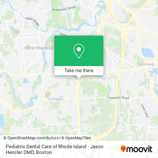Pediatric Dental Care of Rhode Island - Jason Hencler DMD map