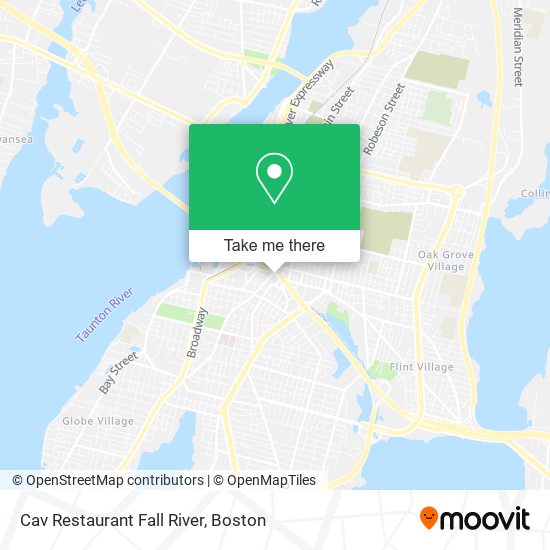 Cav Restaurant Fall River map