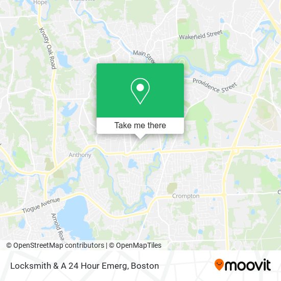 Locksmith & A 24 Hour Emerg map