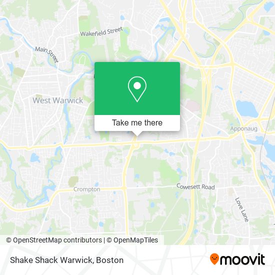Mapa de Shake Shack Warwick