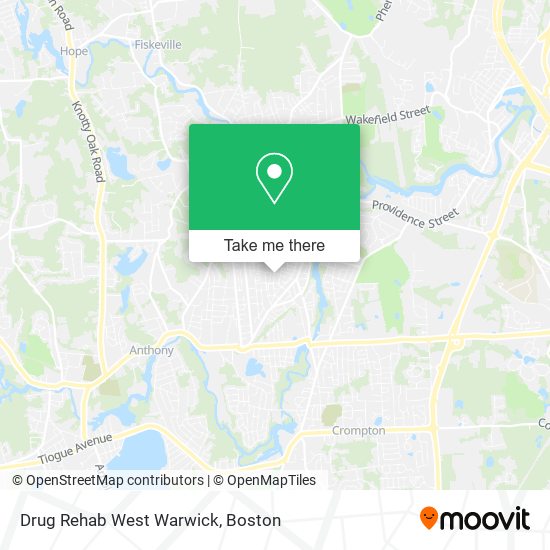 Drug Rehab West Warwick map