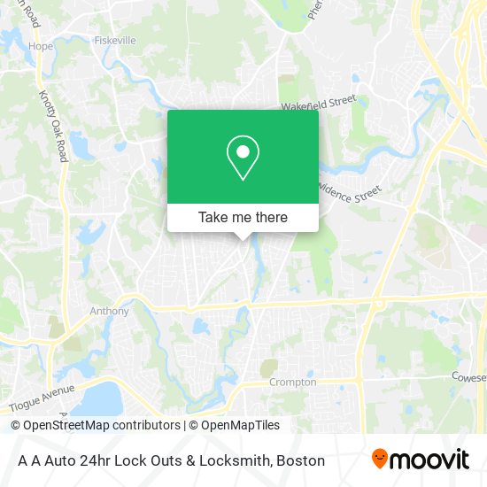Mapa de A A Auto 24hr Lock Outs & Locksmith