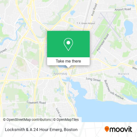 Locksmith & A 24 Hour Emerg map