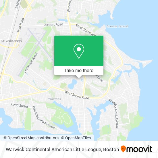 Warwick Continental American Little League map