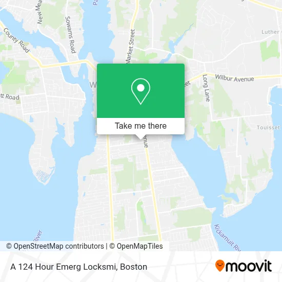 A 124 Hour Emerg Locksmi map