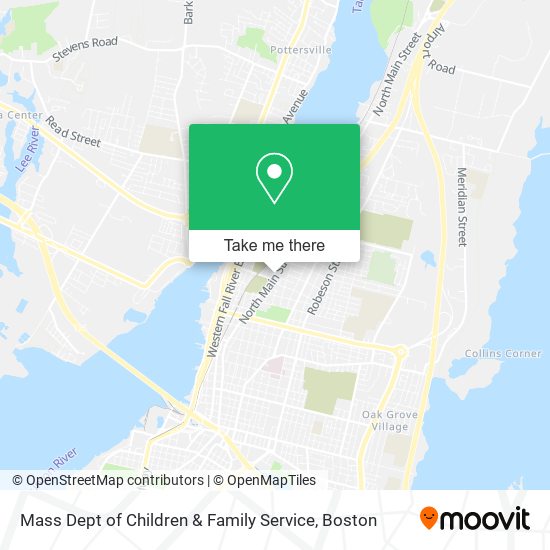 Mapa de Mass Dept of Children & Family Service