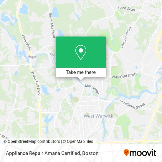 Appliance Repair Amana Certified map