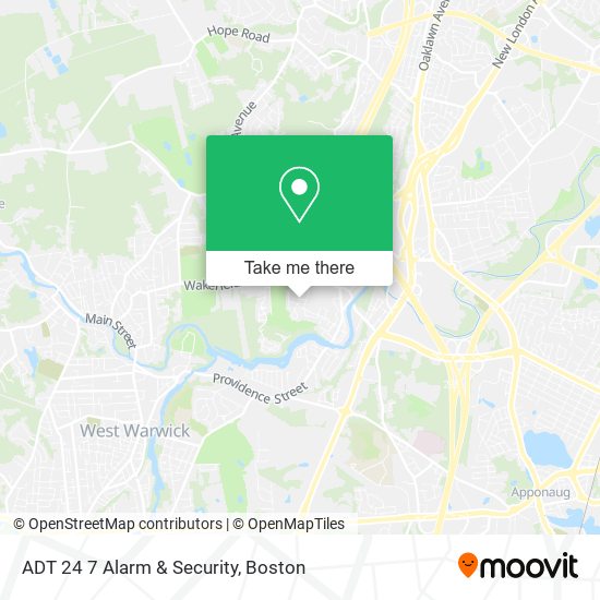 Mapa de ADT 24 7 Alarm & Security