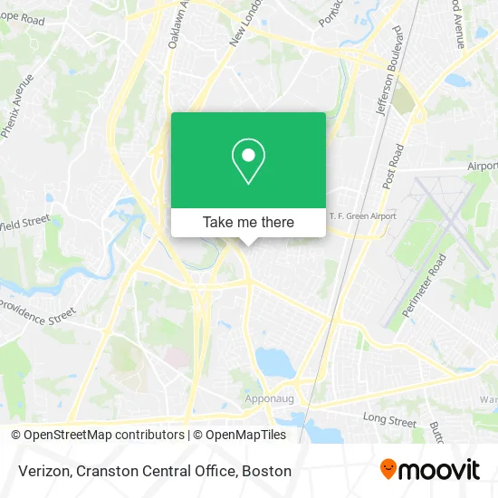 Mapa de Verizon, Cranston Central Office