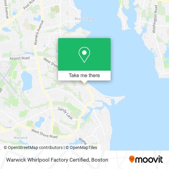 Mapa de Warwick Whirlpool Factory Certified
