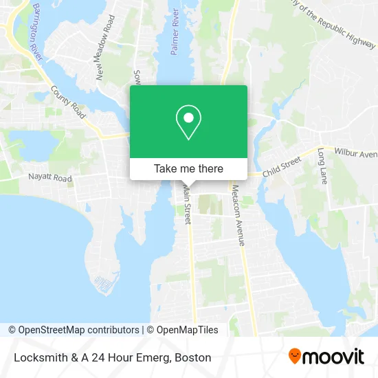 Locksmith & A 24 Hour Emerg map