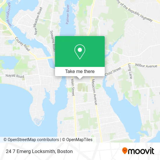 24 7 Emerg Locksmith map