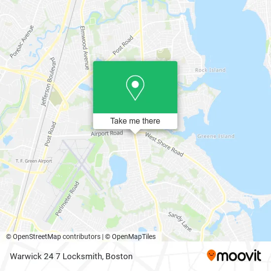 Mapa de Warwick 24 7 Locksmith