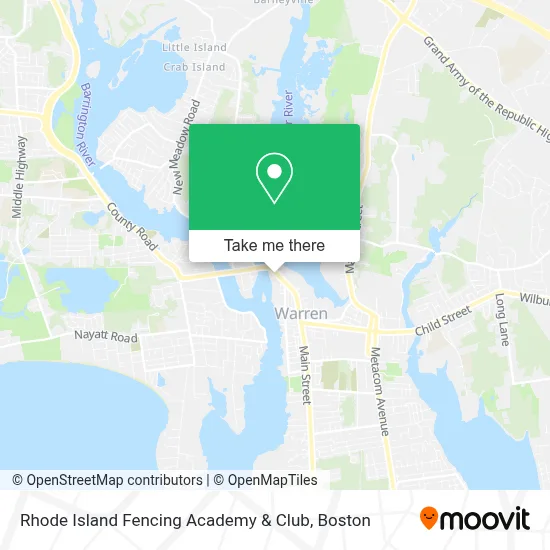 Rhode Island Fencing Academy & Club map