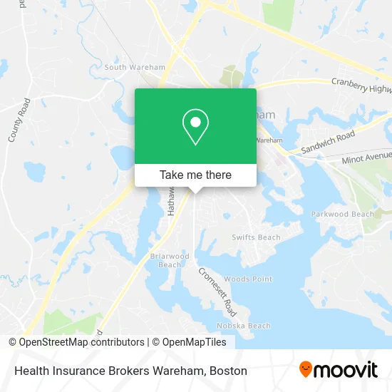 Health Insurance Brokers Wareham map