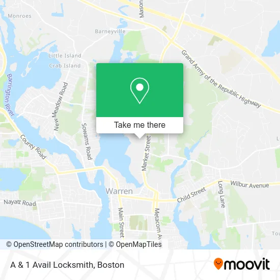 A & 1 Avail Locksmith map