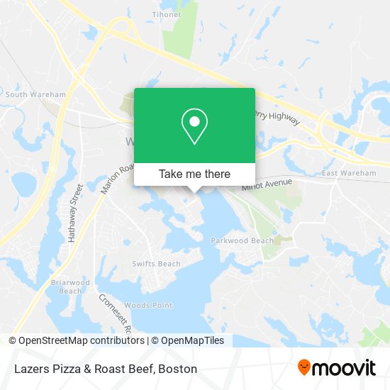 Lazers Pizza & Roast Beef map