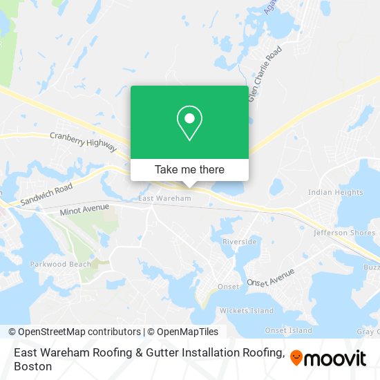 Mapa de East Wareham Roofing & Gutter Installation Roofing