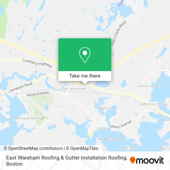 East Wareham Roofing & Gutter Installation Roofing map