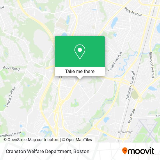 Cranston Welfare Department map
