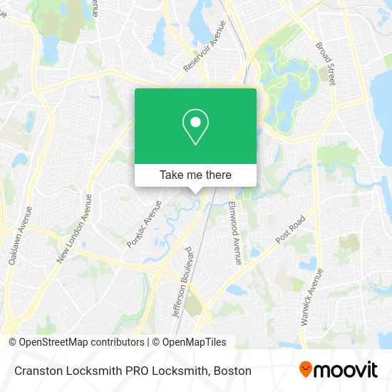 Cranston Locksmith PRO Locksmith map