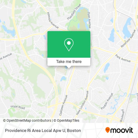Mapa de Providence Ri Area Local Apw U