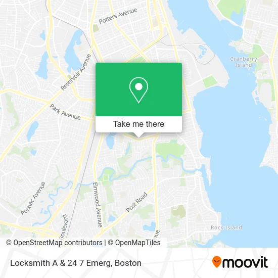 Locksmith A & 24 7 Emerg map