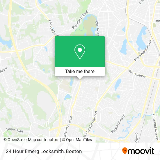 24 Hour Emerg Locksmith map