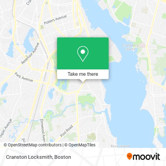 Cranston Locksmith map