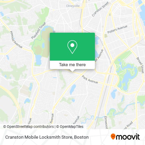 Mapa de Cranston Mobile Locksmith Store