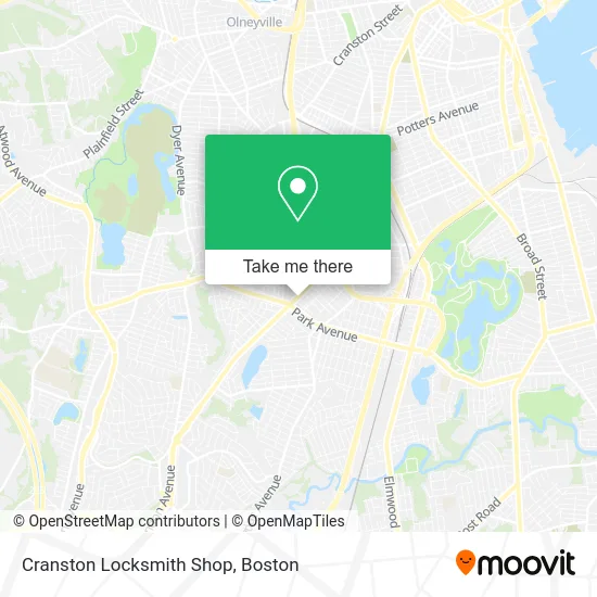 Cranston Locksmith Shop map