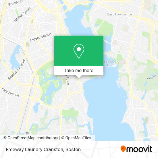 Freeway Laundry Cranston map