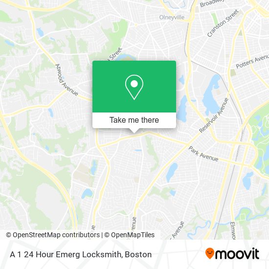 A 1 24 Hour Emerg Locksmith map