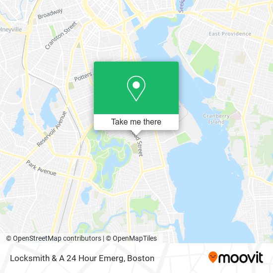 Locksmith & A 24 Hour Emerg map