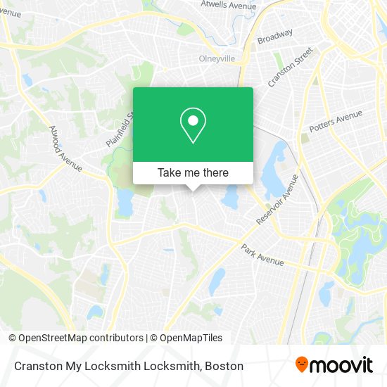 Cranston My Locksmith Locksmith map